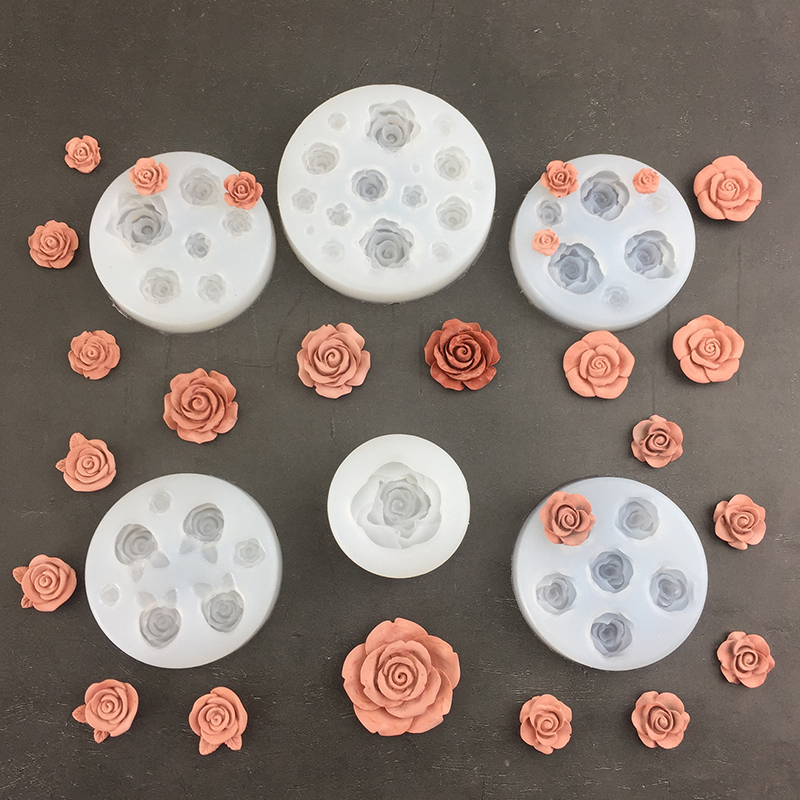 Soap Making Kit - バラの形をした3Dシリコン型,葉,フォンダン,チョコレート型,キャンドル,石鹸型,ケーキデコレーションツール,ベーキングアクセサリー