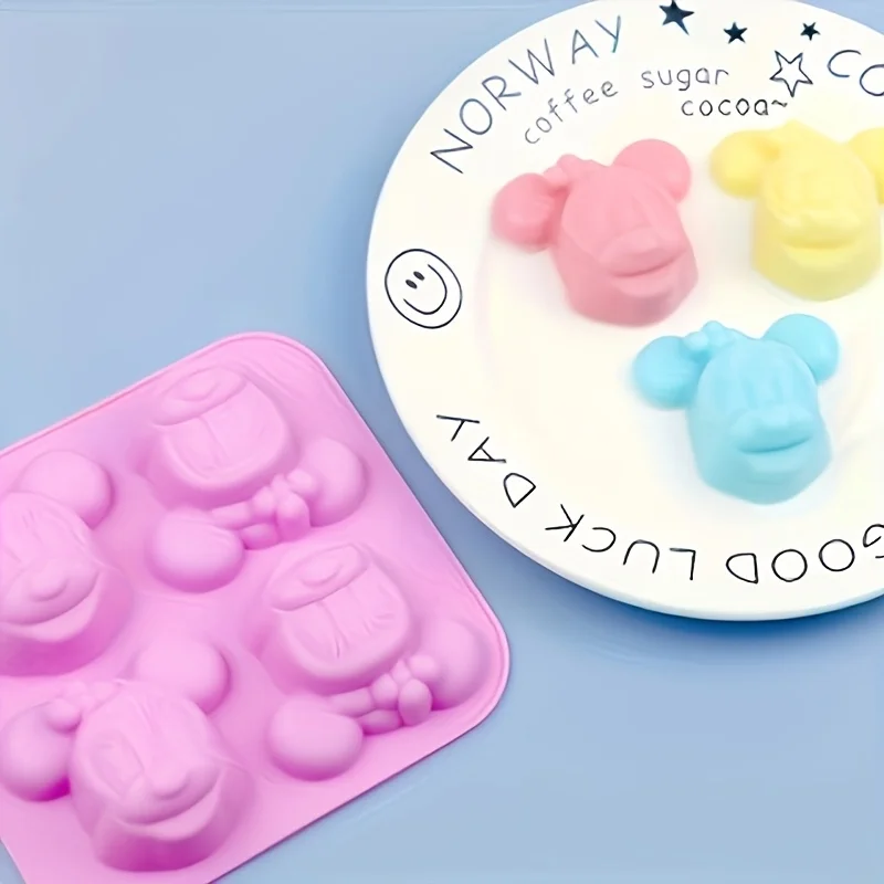 Soap Making Items - 1個入りミニーカートゥーン型、手工芸品、チョコレート、石鹸作り、シリコン型、DIY装飾樹脂アクセサリーに最適です。
