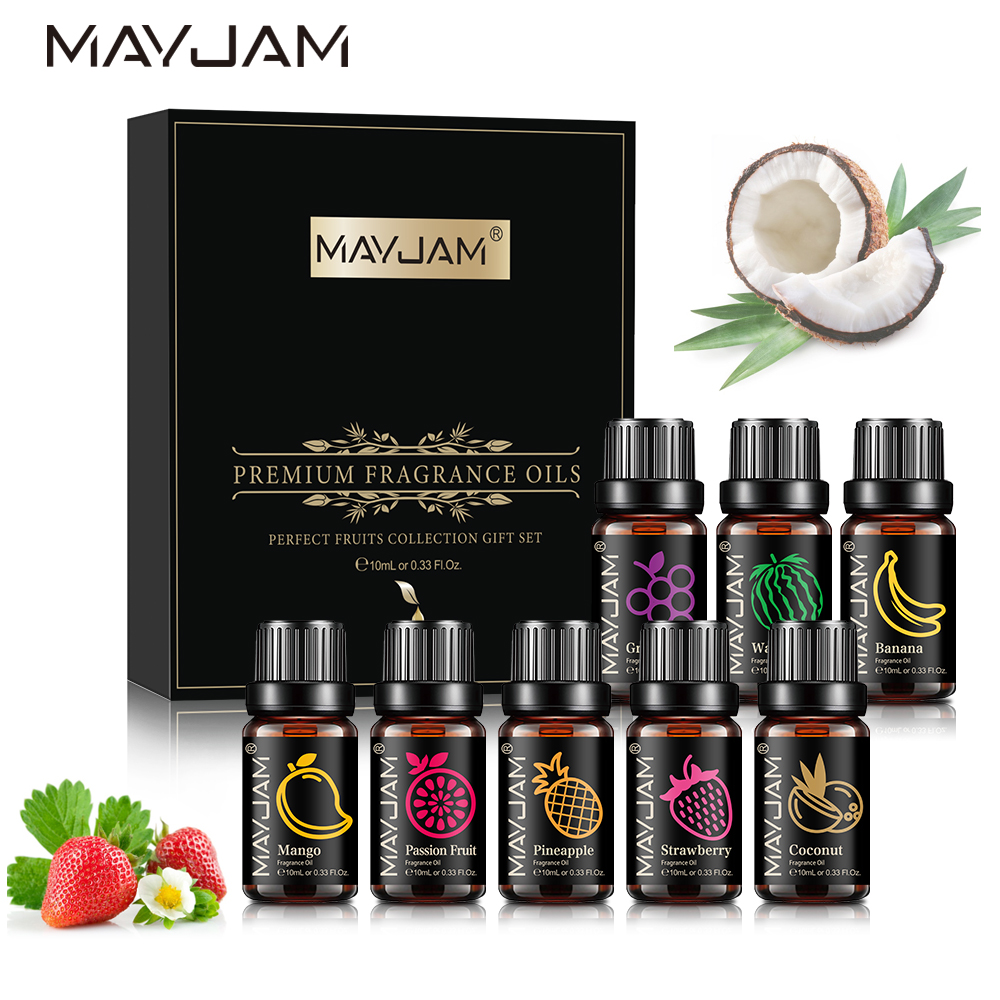Soap Making Book - MAYJAM フレグランスオイルセット 8 個ギフトボックスフルーツアロマオイル加湿器ディフューザーキャンドル石鹸作り芳香剤