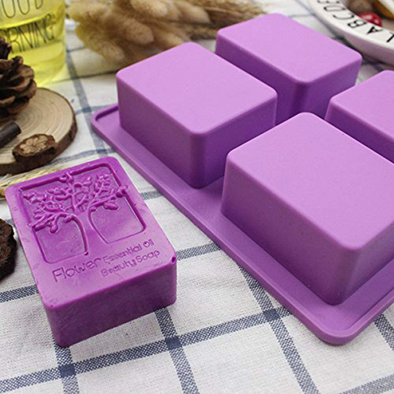 Soap Mold Silicone Loaf - 長方形ライフツリーシリコーン石鹸型花幸福 DIY クラフトアートケーキベーキングモールド手作りキャンドルワックスメルトバスボム