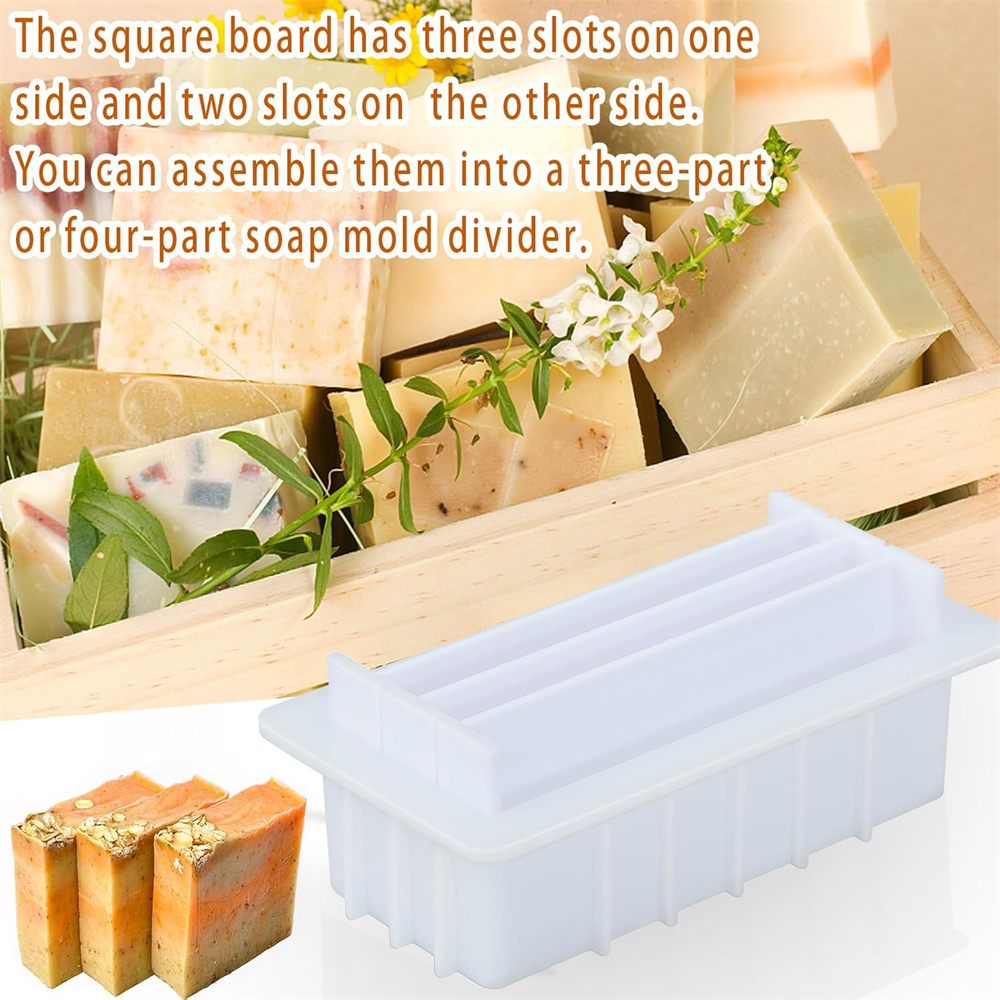 42オンスシリコンソープモールド、5つのアクリル仕切り付き、 - Soap Making Book のレビューと価格