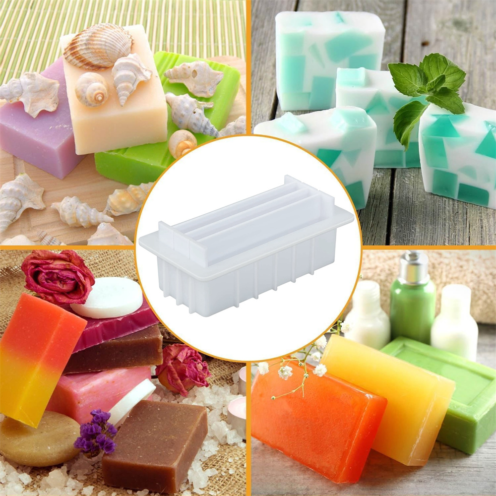 42オンスシリコンソープモールド、5つのアクリル仕切り付き、 - Soap Making Book のレビューと価格