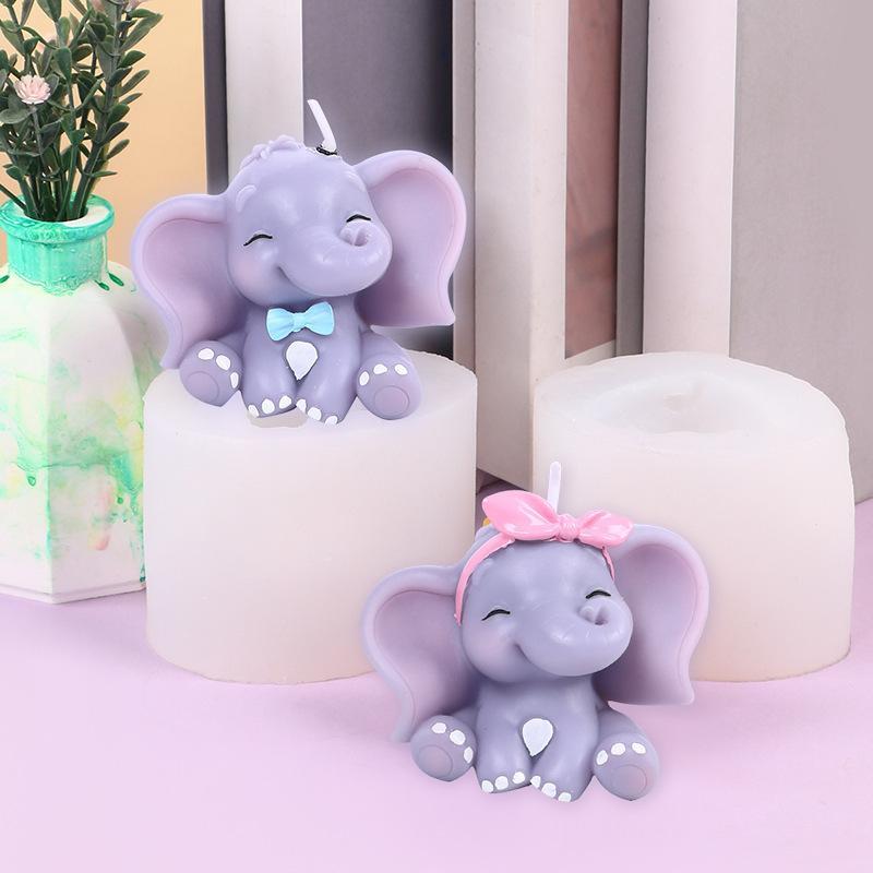 かわいい3D象型シリコンキャンドルモールド、簡単リリース、再 - Soap Making Kit のレビューと価格