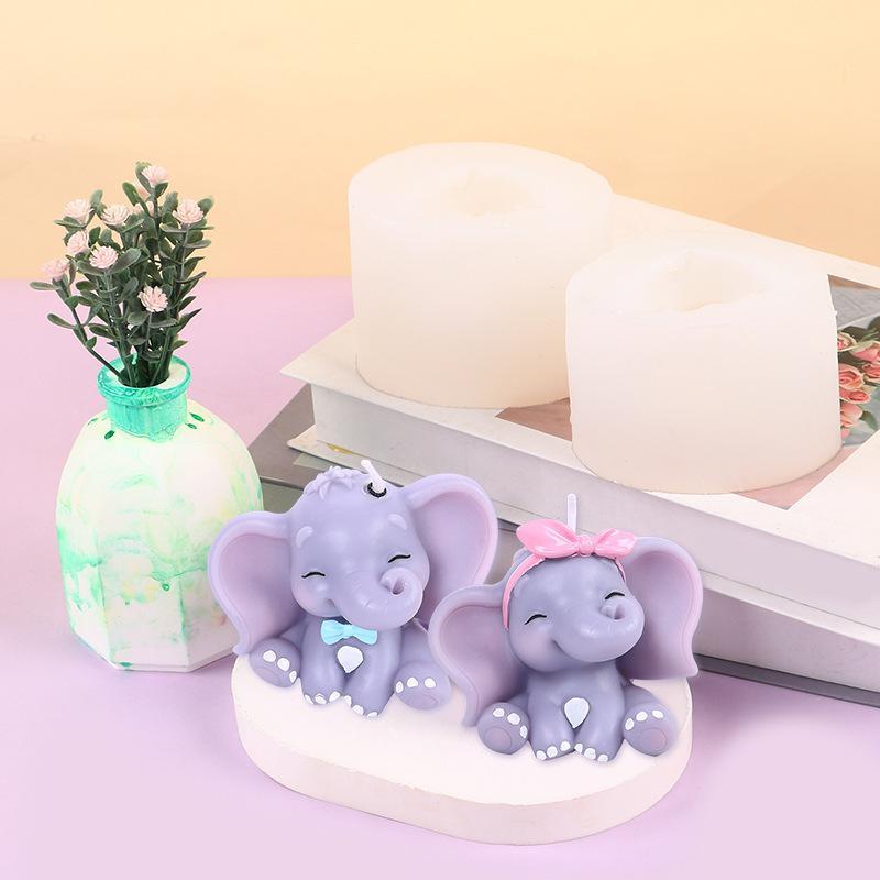 かわいい3D象型シリコンキャンドルモールド、簡単リリース、再 - Soap Making Kit のレビューと価格