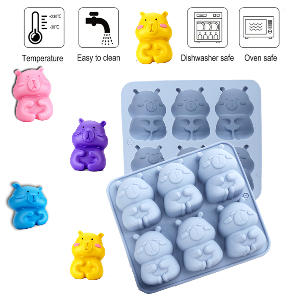 かわいいカピバラの形をしたシリコンケーキ型1個。チョコレート - Soap Making Items のレビューと価格