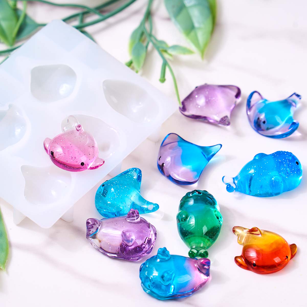 3Dヒーリング可愛いマンタ鯨シリコンモールドDIYキーホルダ - Soap Making Kit のレビューと価格