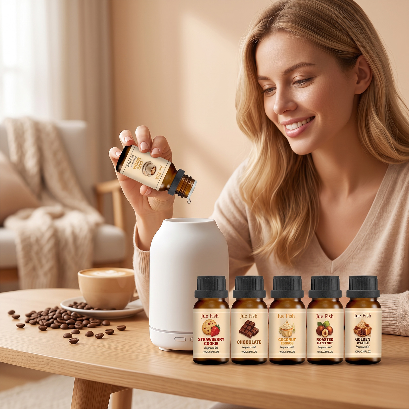 6個入りコーヒーショップ用アロマオイルセット 10ml/個  - Soap Making Book のレビューと価格
