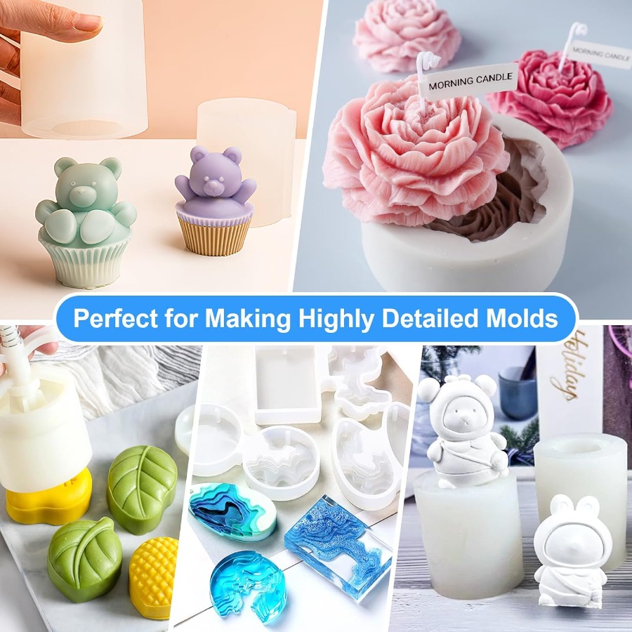 シリコンモールド作成キット、38.8オンス 15A弾性液体シ - Soap Making Kit のレビューと価格