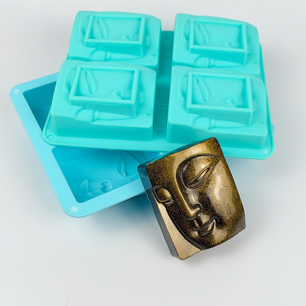 シリコン石鹸型,4ホール,ポートレート,宗教的な石鹸,手工芸 - Soap Mold Silicone Loaf のレビューと価格
