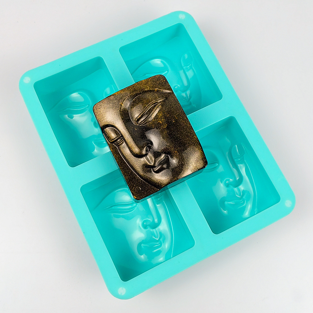 シリコン石鹸型,4ホール,ポートレート,宗教的な石鹸,手工芸 - Soap Mold Silicone Loaf のレビューと価格